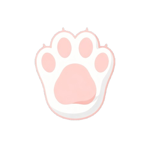 White and pink lucky rabbit paw
